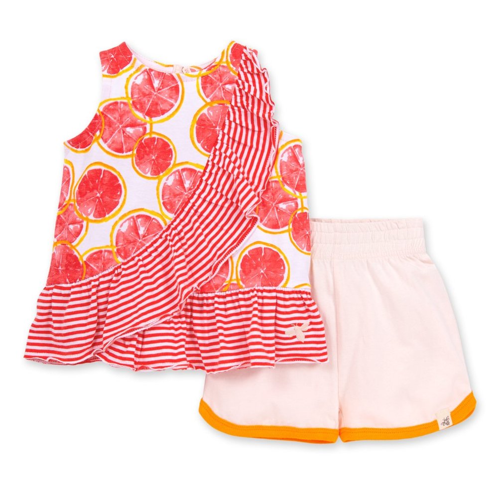 NWT Burt's Bees Baby Grapefruit Organic Cotton Set